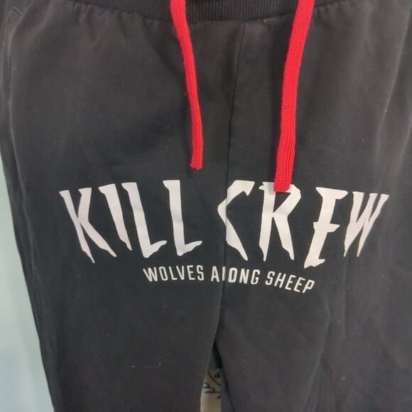 Kill Crew Men's Graphic-Print Drawstring Pocket Joggers Black large - Picture 3 of 6